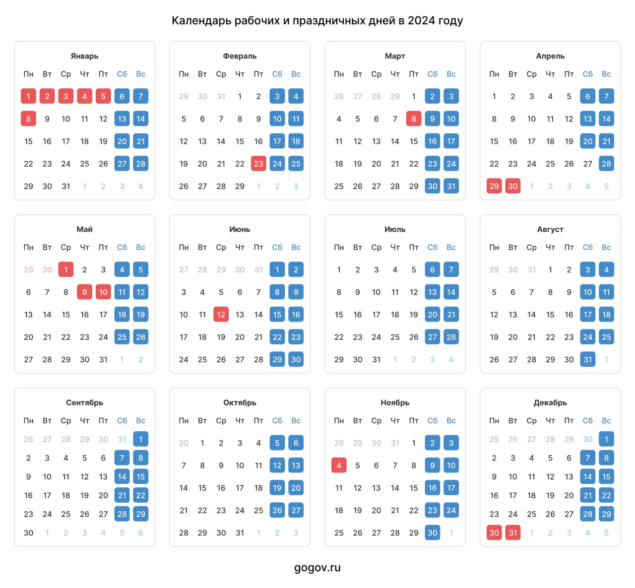 Calendar of holidays and weekends for 2023. Repost. Save yourself on the wall, w